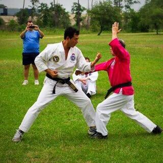 Outdoor training at Memorial Park.