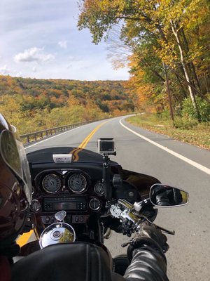 Riding the Road to the Bridge and Restaurant