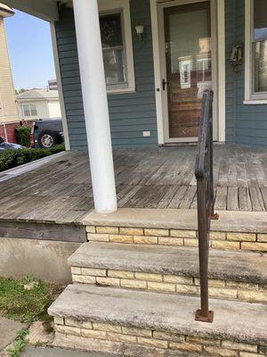 Beginning stages of rejuvenate a porch