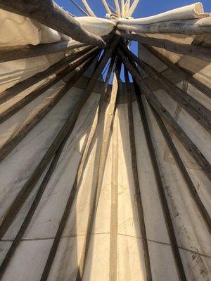 Inside our tipi