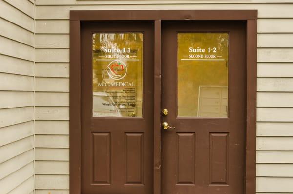 Office entrance is located at the rear of the building.  Handicap accessible.