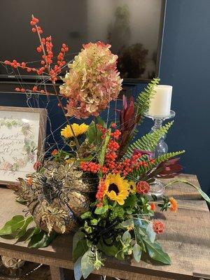 Fall/Halloween arrangement for my wife.