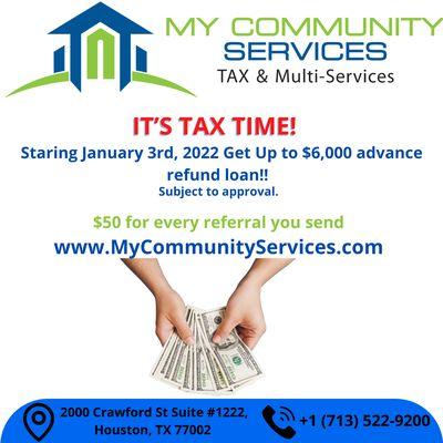 Tax time! Free estimates available