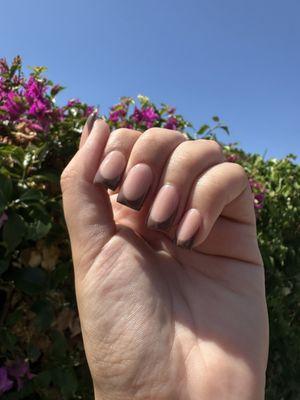 I got a brown French tip to match the fall season!