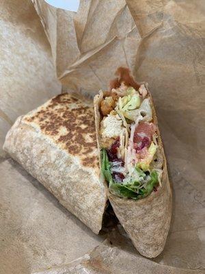 Chicken and cranberry wrap!