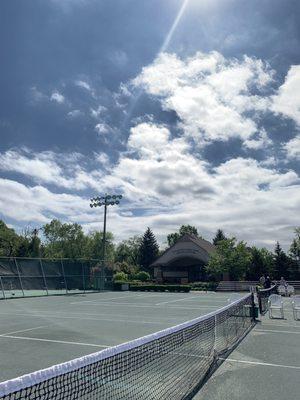 Nice clay courts and tennis center