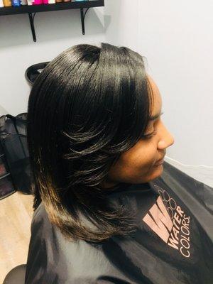 Blowdry flat iron for this beauty