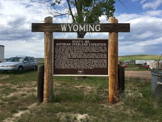 Spotted horse is right next to a historical site of Wyoming - learn about the expedition in 1811!