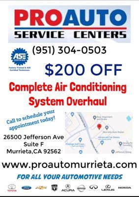 Air conditioning offer