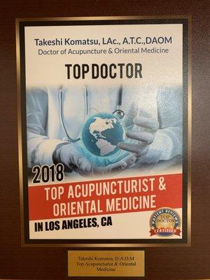 Selected Top Doctor Award 2018