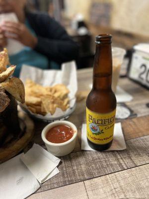 Beer and chips