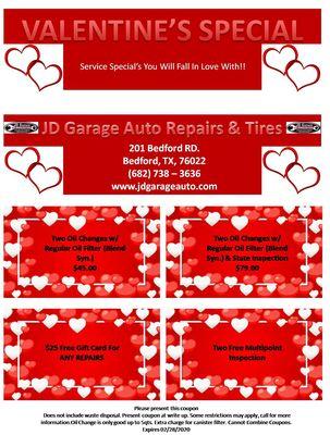 Valentine Special 2020. Auto Repairs