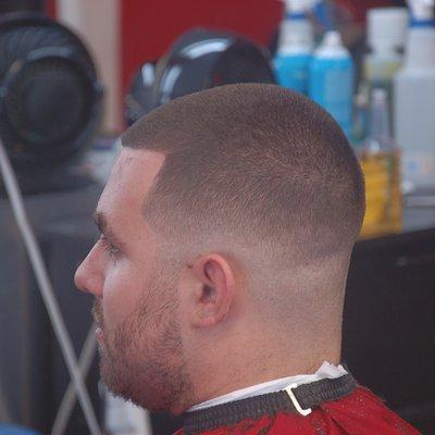 Skin fade with a #2 on top...