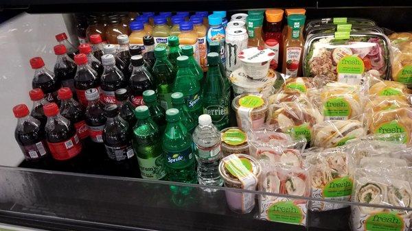 sodas, yogurt, juice, wraps, sandwiches