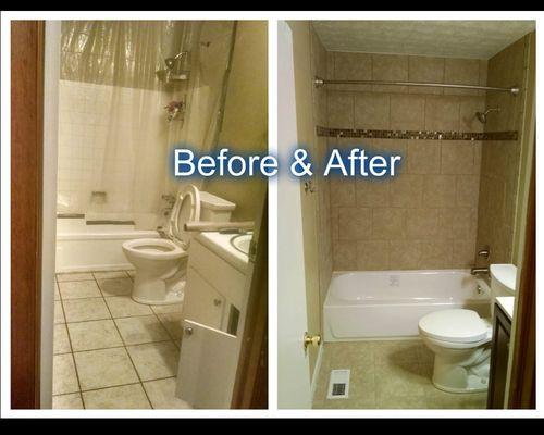 Before/After pic Bathroom remodel  Thousands Oaks Bathroom Remodeling