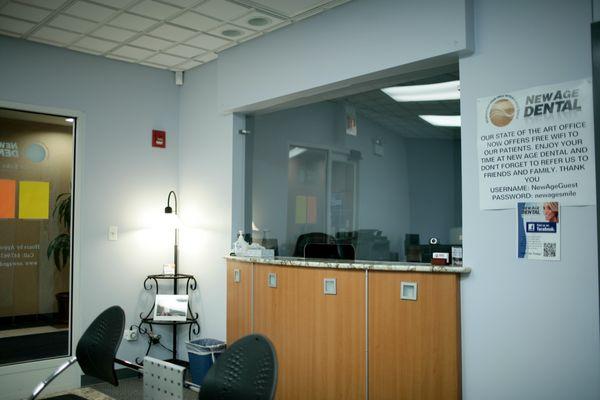 We've installed cough guards/safety screens to further separate our frontdesk from you and our patients.