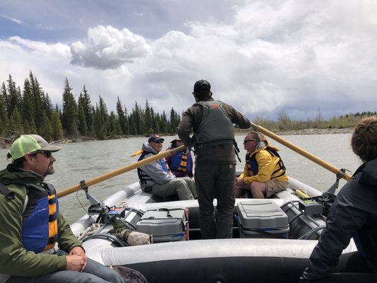 Raft tour group