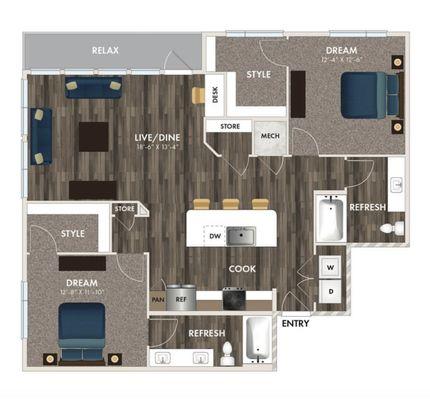 Two Bedroom Unit