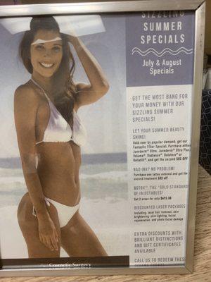 Summer 2019 specials