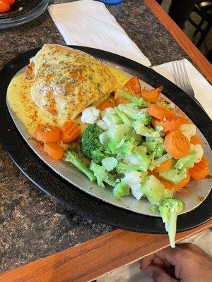 Crab stuffed whitefish.