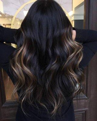 Highlights and lowlights, trim and curl style