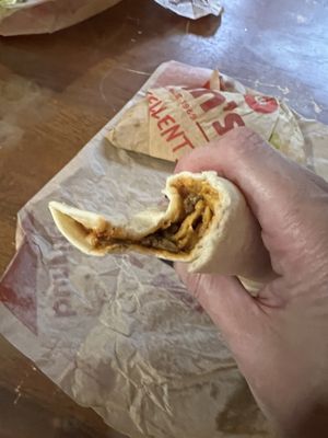 That's the $5 "super burrito" I received.