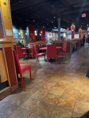 Inside view of dining area