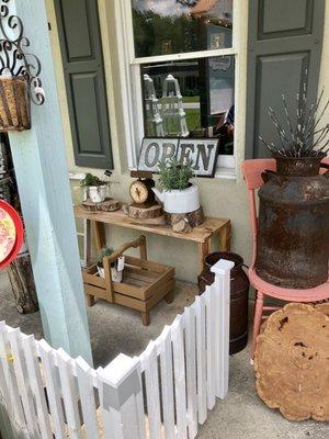 Cute decor on the front porch