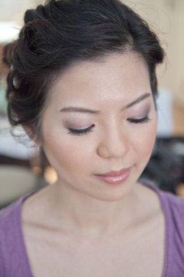 Simply radiant glow. Airbrushed makeup. Natural enhanced asian makeup. Orange County makeup artist