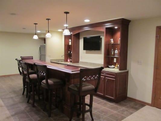 Basement bar remodel