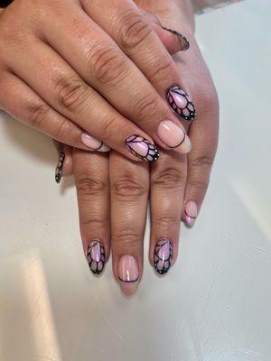 Structured gel manicure full nail art by Sherese