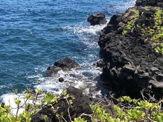 Black sand beach in Hana