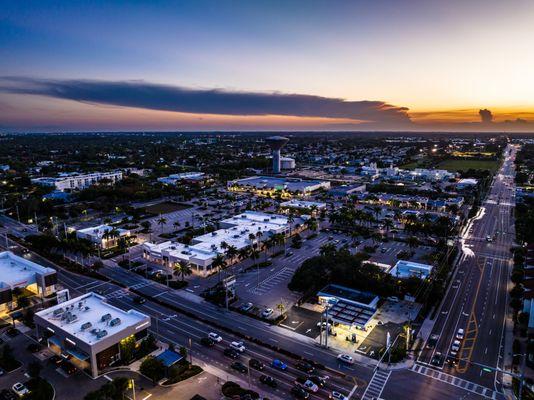 Sunshine Square shopping center at Sunset - Boynton Beach, FL.