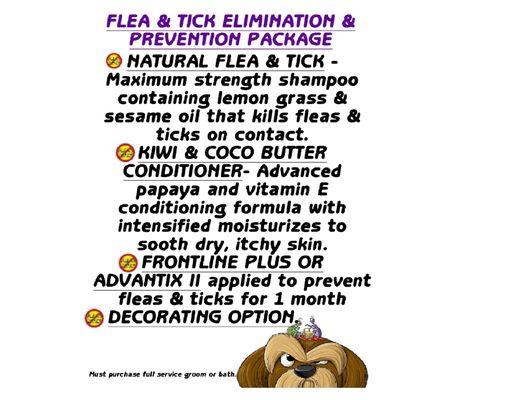 Flea & tick elimination & prevention package.