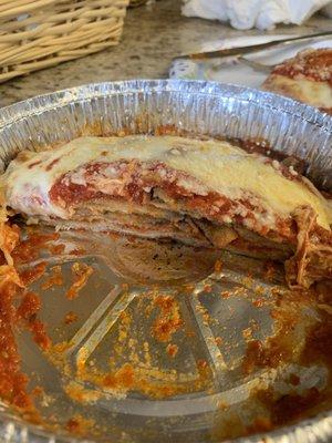 Eggplant Parm. Not soggy at all!