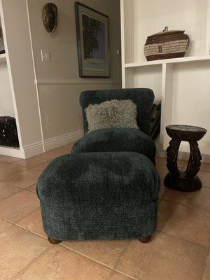 Chair and footstool