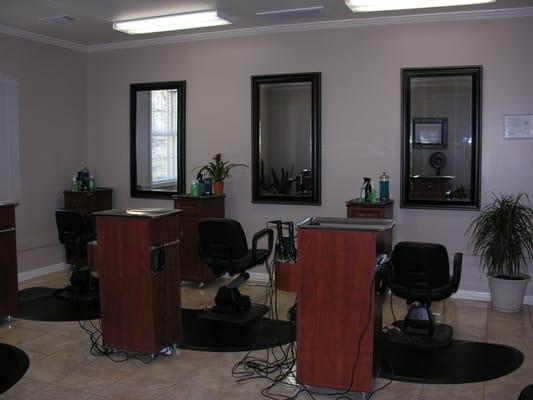 A view of our stylist stations.