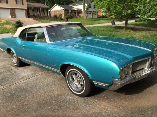 1970 Olds Cutlass Supreme on the road again thanks to Scott!