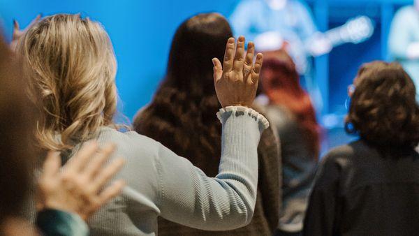 People worshipping during one of our Sunday services.