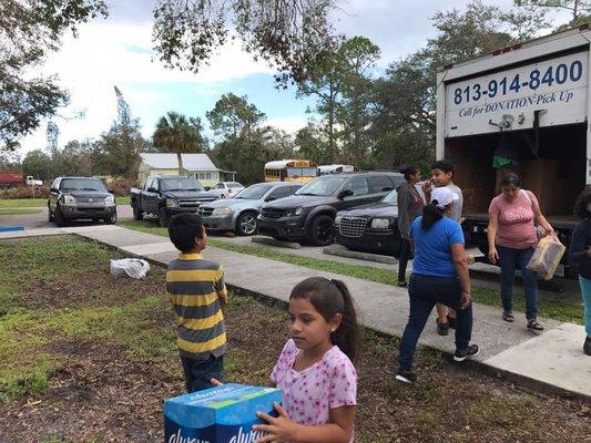 Our truck made it to serve victims of the Hurricane