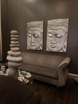 Another view in the Zen waiting room. Perfectly decorated for positive energy and peaceful relaxation.