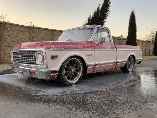 Custom built ls swapped C10 getting prepared for a paint correction and ceramic coating