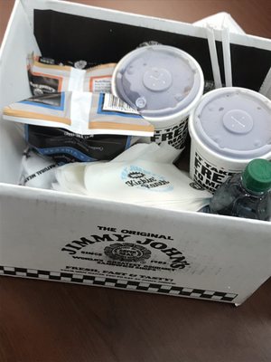 Delivery in a box from Jimmy John