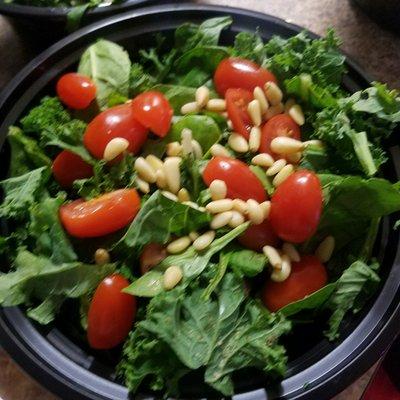 Healthy is on mama's menu all the time. Need a little crunch in your salad try pine nuts.