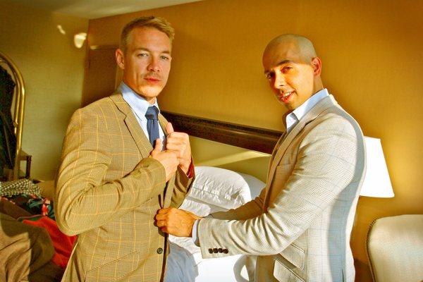 Diplo looks dapper in his custom Brimble & Clark suit