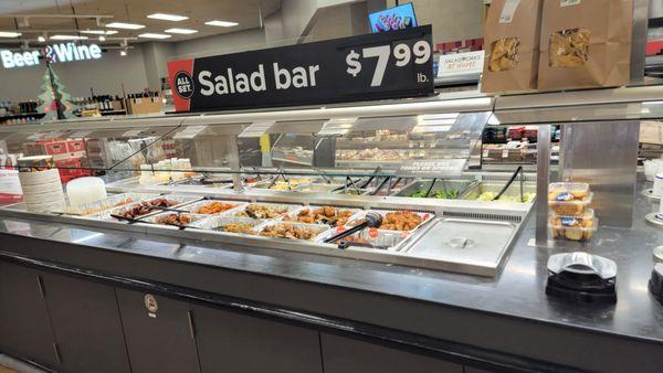 Hot food and salad bar