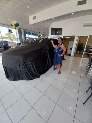 Unveiling my BRAND NEW Cadillac on the showroom floor at Bill Black Chevrolet Cadillac! #BillBlackCadillac #ValerieBentonSmith