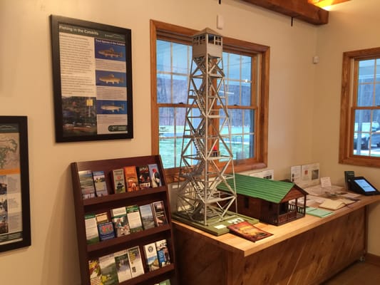 Explore the detailed replica of a Fire Tower on display and then step outside and climb our 80' Fire Tower!