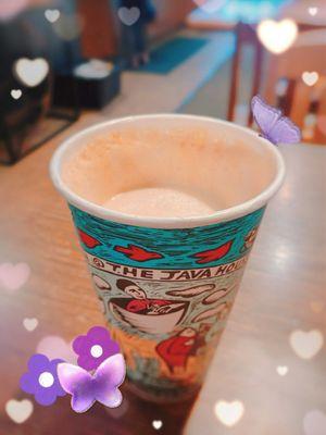 My lavender (?) latte- soy I think// it was good ^^!