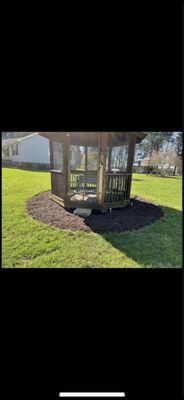 Get your mulch bed professionally done! In this picture you can see a mulch bed that me and my crew worked on.